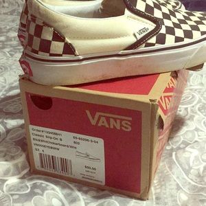 Vans checker slide on sneakers